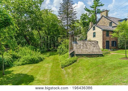 Nice stone building in Historic New Hope PA USA