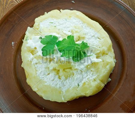 Potato Roll With Cottage Cheese
