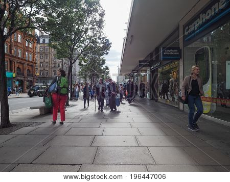 People In Oxford Street In London