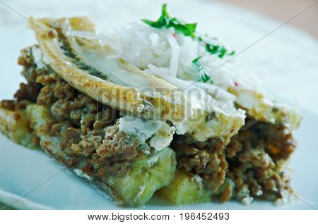 Pastelon - Plantain And Beef Casserole