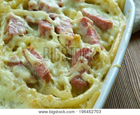 Italian Baked Pasta With Salami