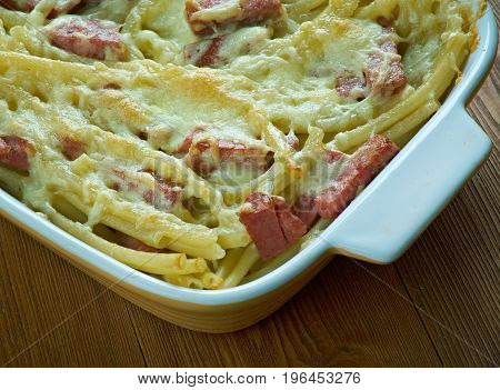Italian Baked Pasta With Salami