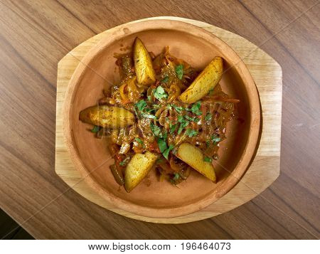 Azu traditional Tatar food. close up meal