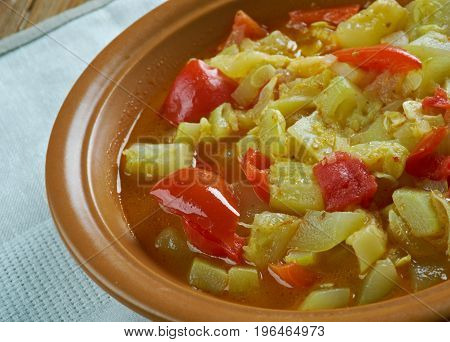 Mixed vegetable kurma.Indian Dish. close up  meal