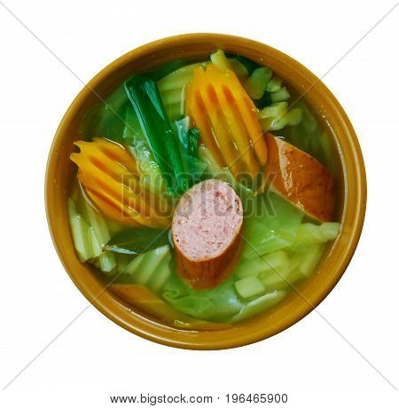 German Soup With Savoy Cabbage