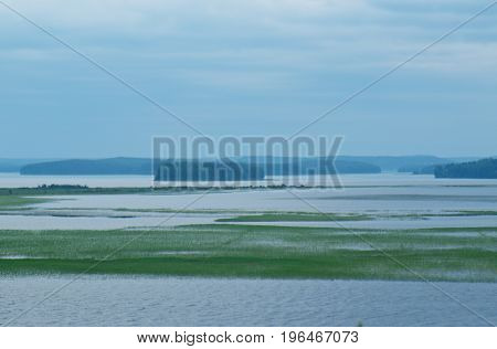 Lake Kenozero .Evening. Arkhangelsk region.  Russia summer  travel