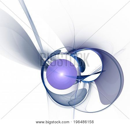 Abstract fractal background. Small circle sphere. White background