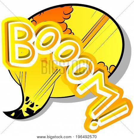Booom! - Vector illustrated comic book style expression.