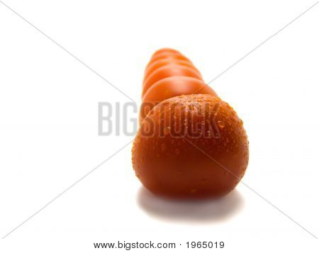 Rosso pomodoro gustoso isolato