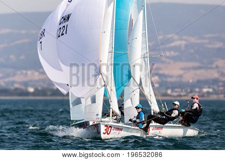 Athletes Yachts In Action During 