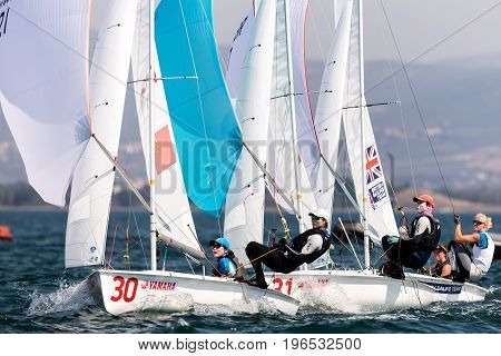 Athletes Yachts In Action During 