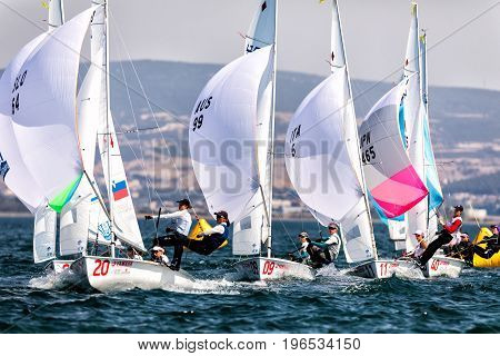 Athletes Yachts In Action During 