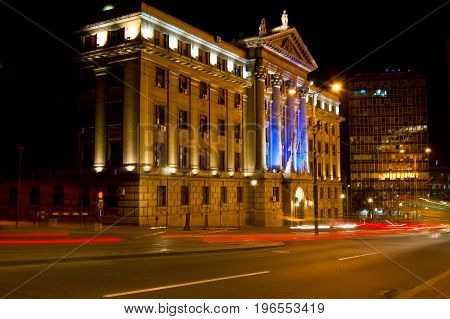 22 march 2009-belgrado-serbia-Belgrade belgrade lights illuminated at night serbia