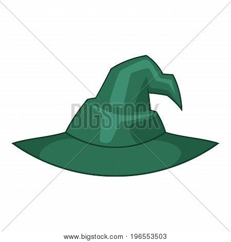 Witch hat icon. Cartoon illustration of witch hat vector icon for web design
