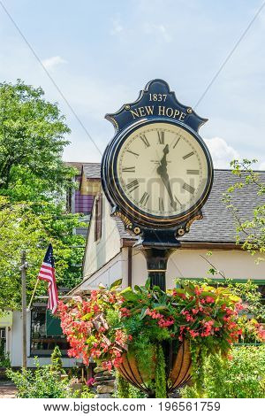 Nice clock in Historic New Hope PA USA