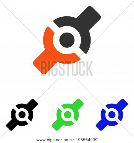 Artificial Joint vector pictograph. Illustration style is a flat iconic colored symbol with different color versions.