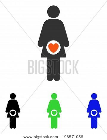 Fertility vector pictograph. Illustration style is a flat iconic colored symbol with different color versions.
