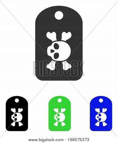 Morgue Mark vector pictograph. Illustration style is a flat iconic colored symbol with different color versions.