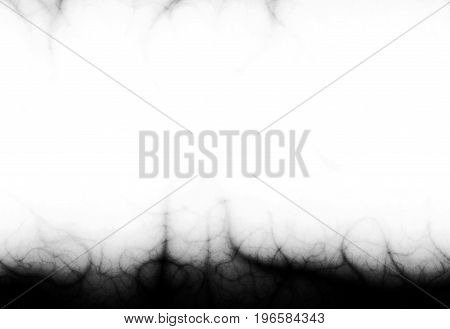 White empty background with dark black mystical scary veins decor frame