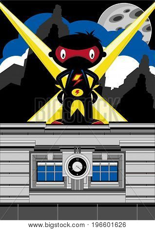 Superhero Silhouette Scene