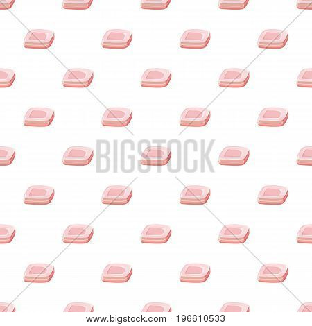 Pink soap bar pattern seamless repeat in cartoon style vector illustration
