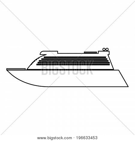 Transatlantic Cruise Liner Black Color Path Icon .