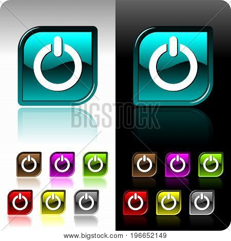 Shiny Color Button Set With Seven Color Variation