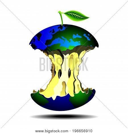vector illustration for environment protection theme with earth