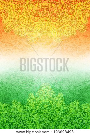 Background for Indian Republic day and Independence day. Vector illustration of Indian flag theme.