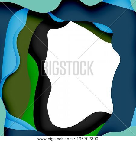 3d abstract background with cut shapes, business presentation, flyer template