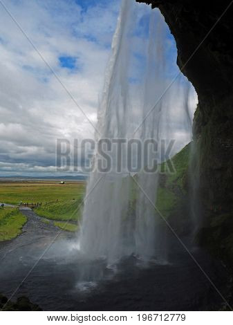 Behind The Famous Icelandic Waterfall Seljalandsfoss