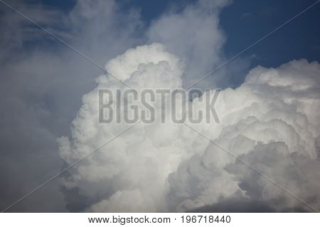White and Blue Cloud Scape Cloud from Tropical Sky.