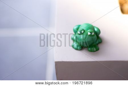 The Green Frog In Garden For Artificia
