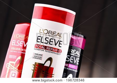 Composition With Three Containers Of L'oreal Products