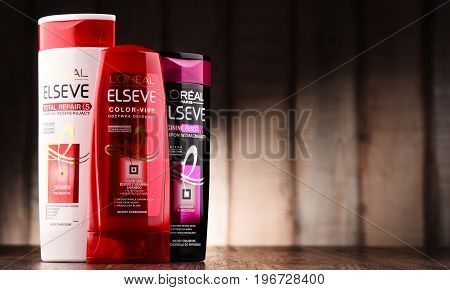Composition With Three Containers Of L'oreal Products