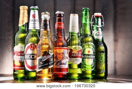 Bottles Of Assorted Global Beer Brands