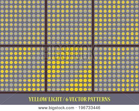 yellow light set of vector seamless textures