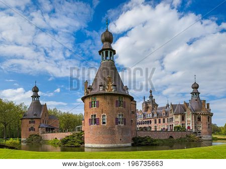Ooidonk Castle in Belgium - architecture background