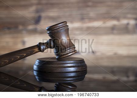 Gavel - auction and business concept. Place for text.