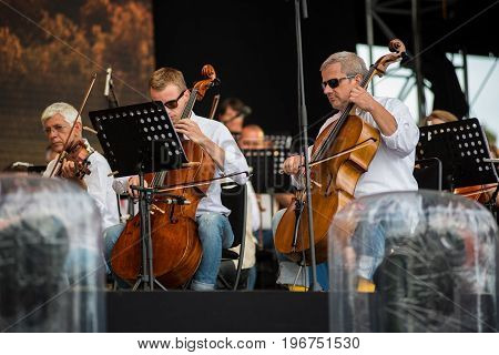Hungarian Opera Orchestra From Cluj Performing A Live Concert
