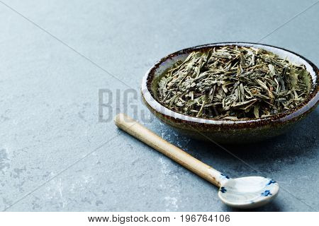Sencha green tea leaves
