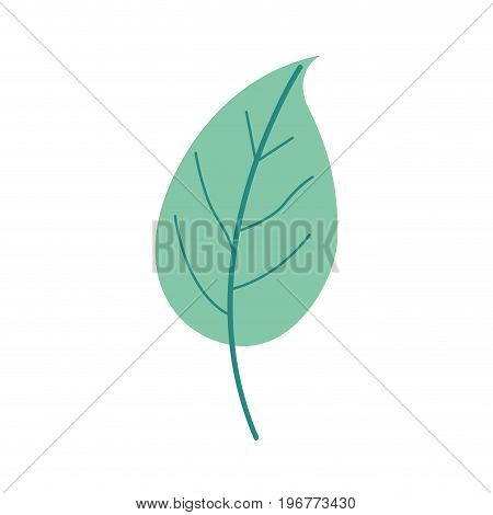 green light color of simple leaf plant vector illustration
