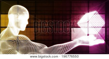 Intelligent Design and Brainchild as a Abstract Background 3D Illustration Render