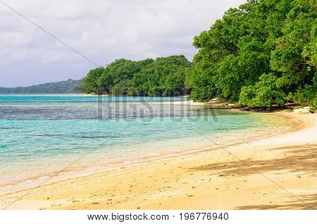 One of the many beautiful secluded sandy beaches around Saraoutou - Espiritu Santo Vanuatu