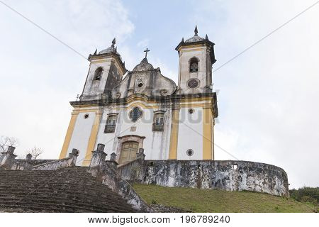 The church of San Francisco de Paula in Ouro Preto Minas Gerais was building in the Brazilian colonial period between 1804 and 1884. In rococo style.
