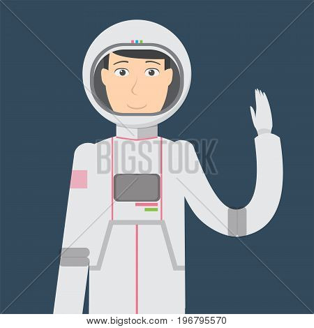 Astronout Character Male | set of vector character illustration use for human, profession, business, marketing and much more.The set can be used for several purposes like: websites, print templates, presentation templates, and promotional materials.