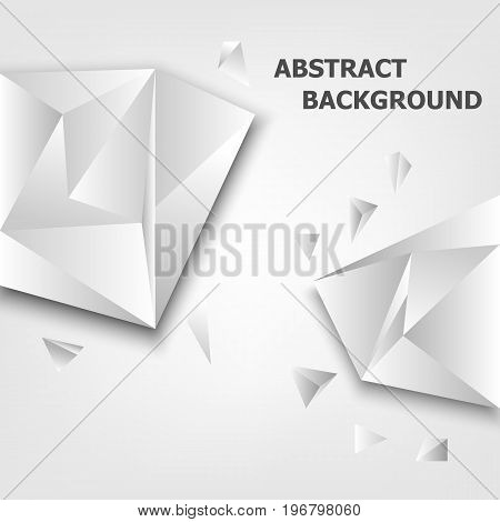 Triangle 3D polygon abstract background, stock vector