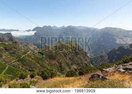View the pass Boca da Encumeada in Madeira. Portugal
