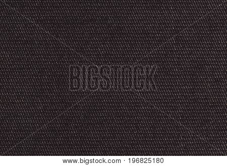 Polyamide fabric background texture. Brilliant black color high resolution