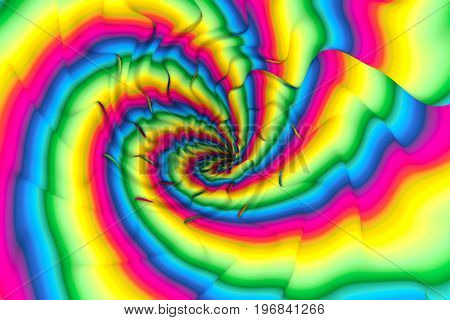 colorful abstract background with psychedelia 3d illustration